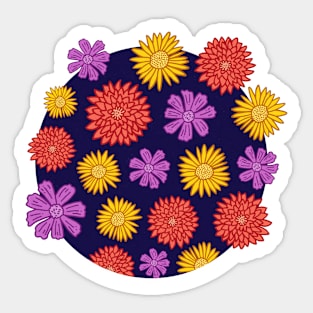 FOLK FEST FLORAL Fall Mix Sticker